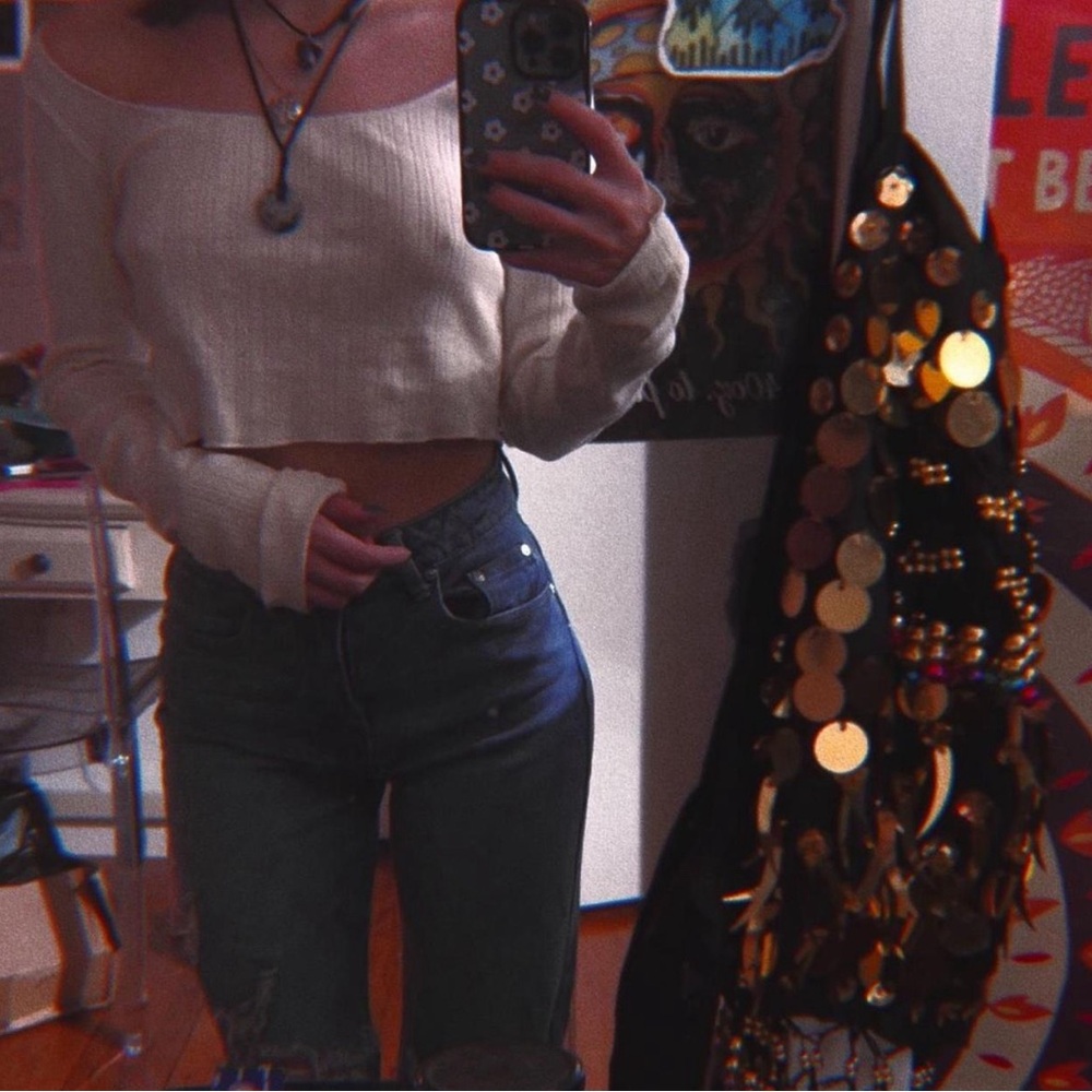 Almost Famous Wide Leg Distressed Jeans